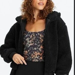 Shearling zip up jacket